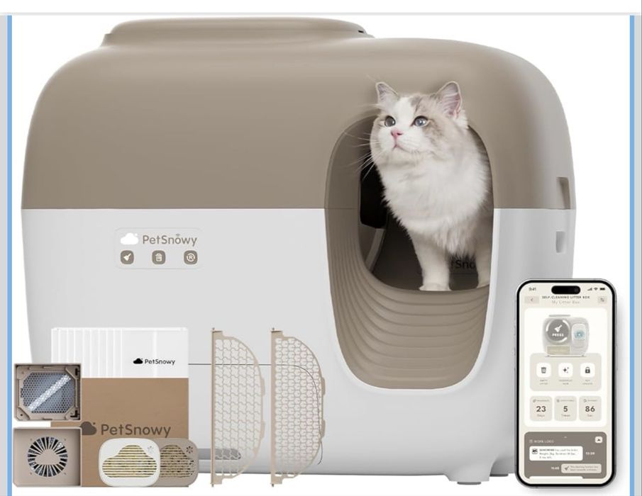 Petsnowy - Caixa de areia automática para gatos