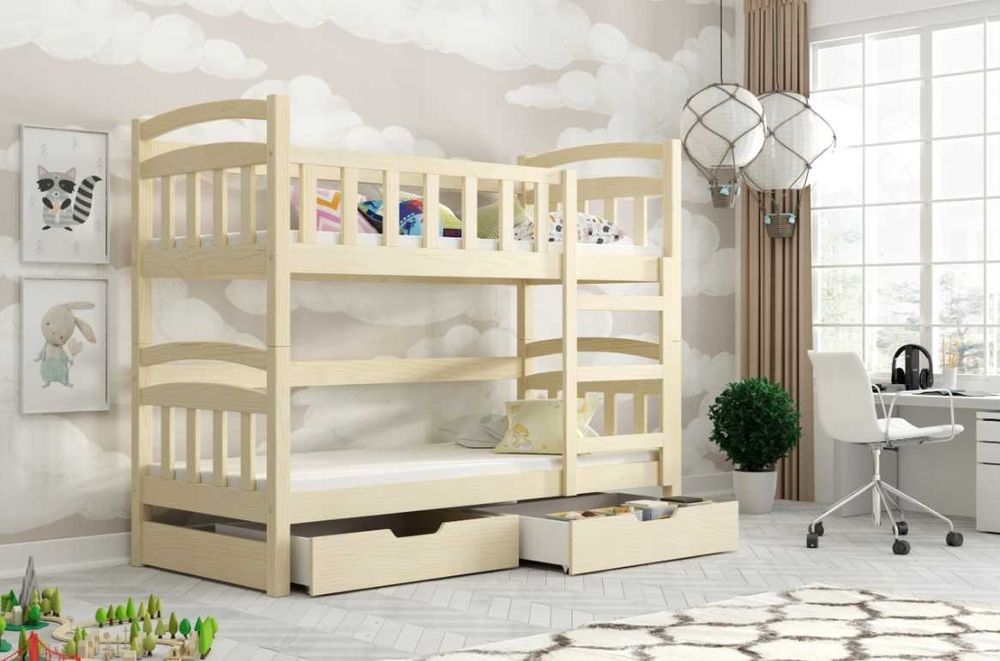 Łóżko piętrowe ZUZIA 2osobowe, materace 160x75 | 180x75 | 200x90