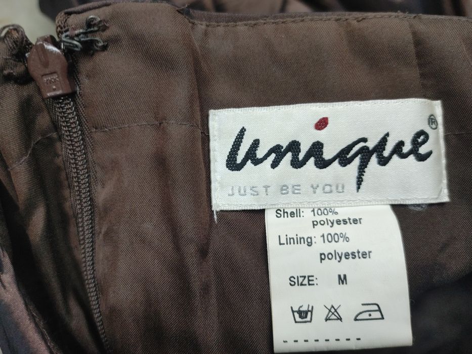 Suknia koncertowa wieczorowa M brąz Unique