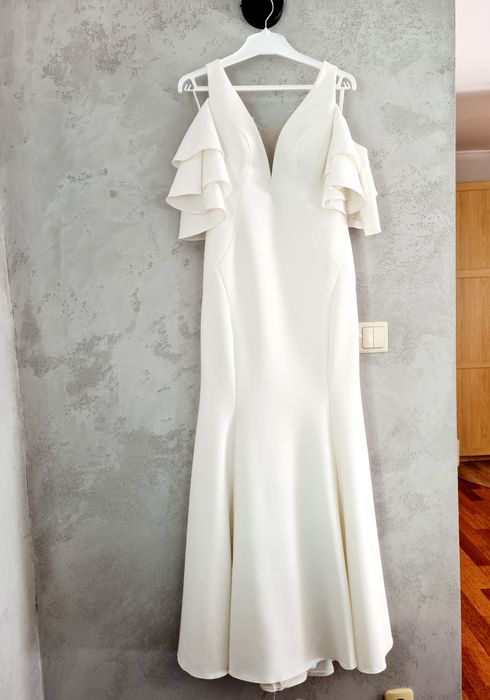 suknia ślubna rybka/ syrenka z trenem Ms Moda Nell M/L