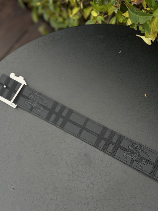 Ремень Burberry бежевый мужской ремінь Барбери шкіряний чорний пасок