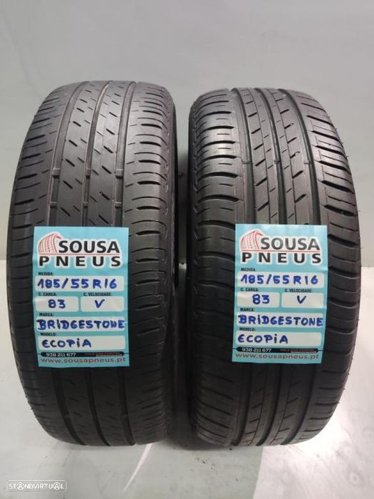 2 pneus semi novos 185-55r16 bridgestone - oferta dos portes