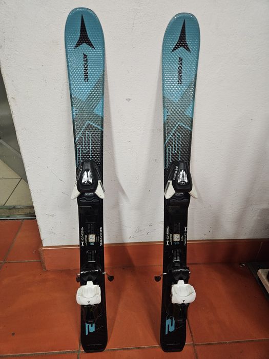 Śliczne niebieskie narty dka dziecka narty Atomic redster x2 90cm bdb
