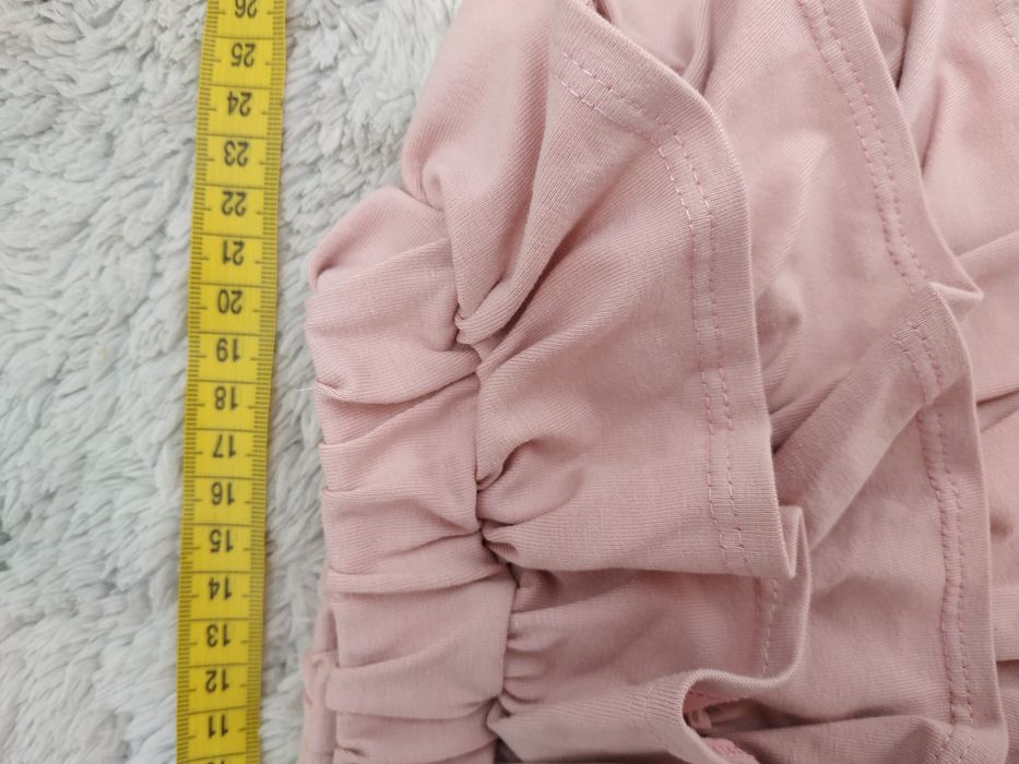 Piękne,unikatowe legginsy z falbankami/lato/pudrowy róż/Nala/r.104/110