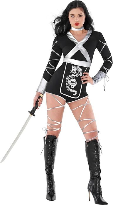 Ninja Srebrny Kostium Na Halloween Rozmiar M