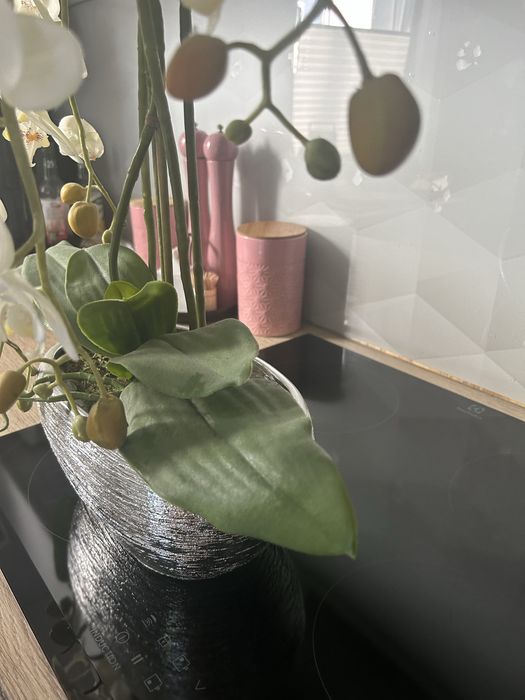 Piwknu storczyk sztuczny bialy kremowy 65 cm duży