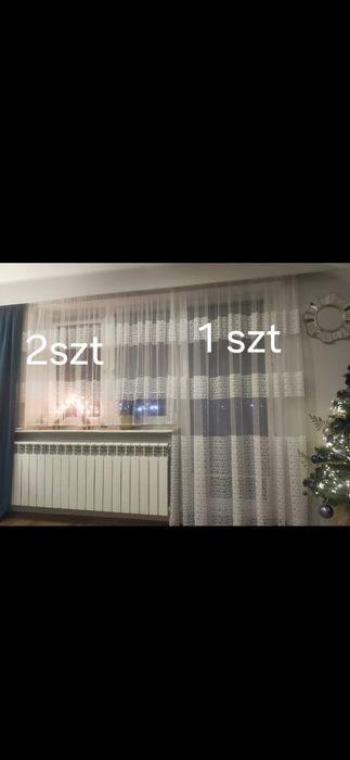 Gotowa firanka do okna balkonowego 3 szt