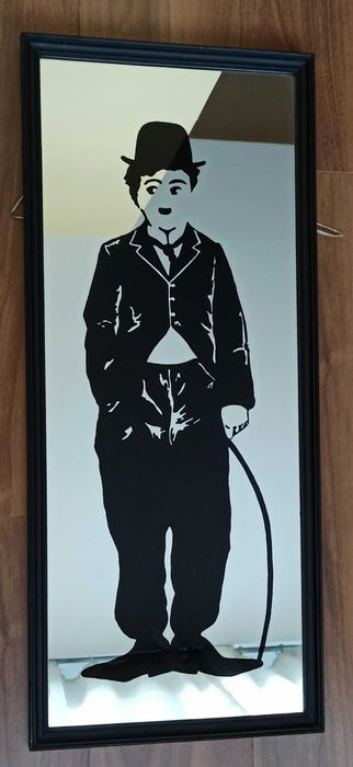 Espelho serigrafado - Charlie Chaplin