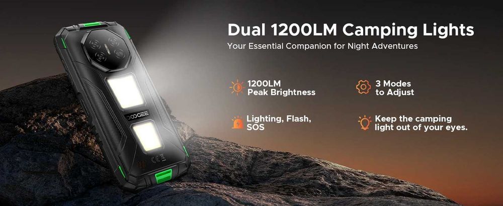 Telefone Ultra Resistente DOOGEE Fire 3 MAx  32GB (8+24) de RAM, 256GB de ROM