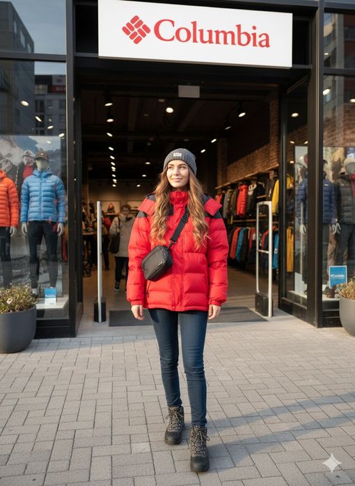 Курточка пуховик фірми Columbia зріст 152, куртка на дівчину,пуховик