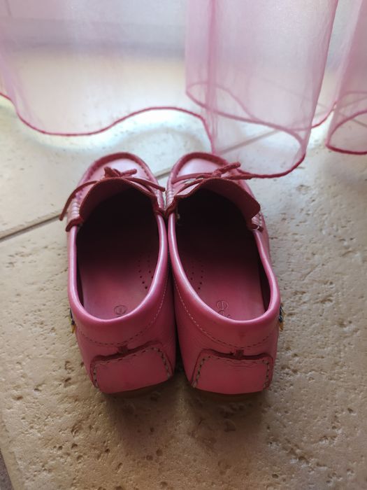 Sapatos Vela em pele cor de rosa par criança