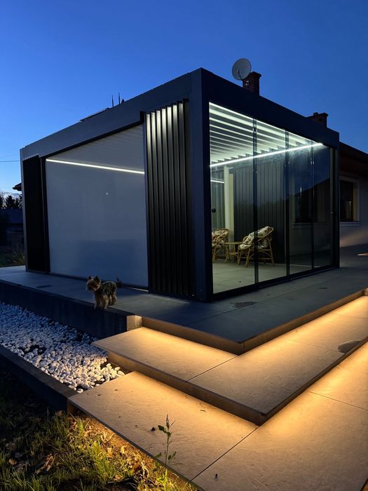 Szklane ogrody zimowe ogrody pergole zadaszenia tarasu