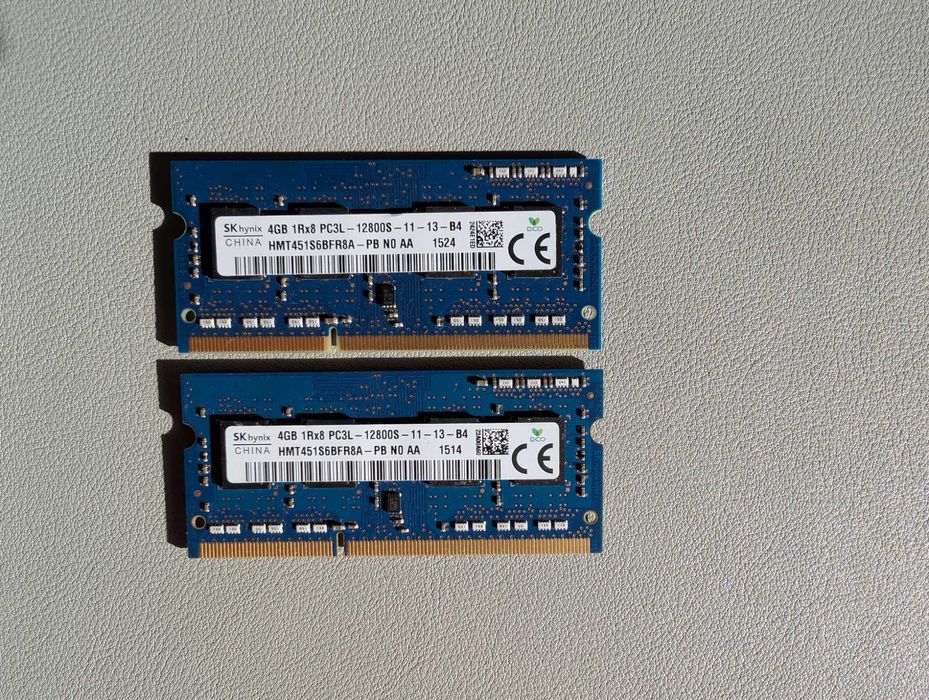 Pamięć SK hynix 8GB (2×4GB) DDR3L 1600MHz PC3L-12800S SO-DIMM – HMT451S6BFR8A-PB