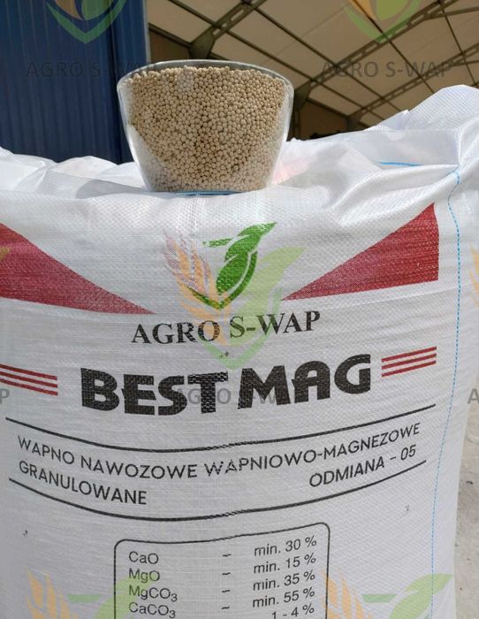 Wapno nawozowe granulowane magnezowe, węglanowe, czarna kreda