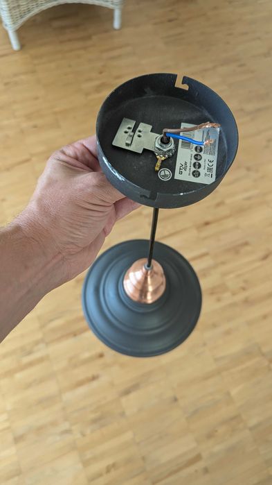 Lampa wisząca czarna/miedziana