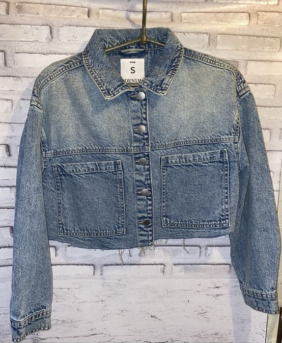 Джинсовая укороченная куртка S