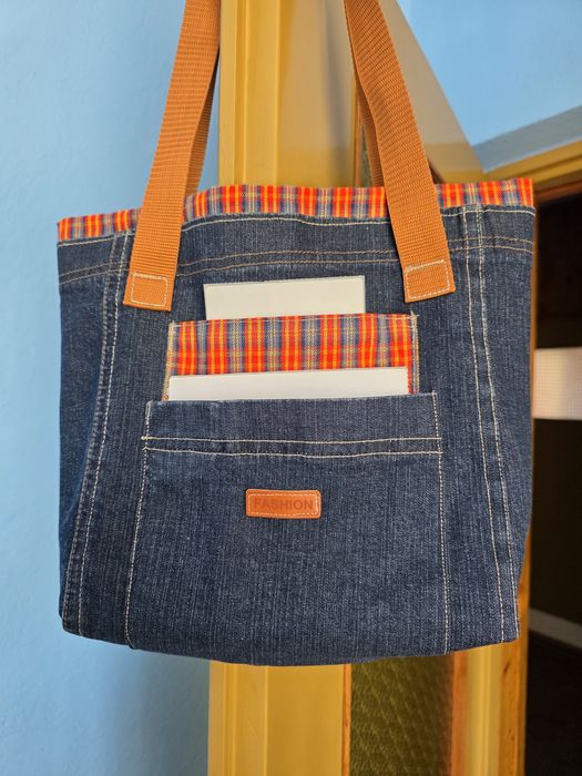 Torba jeansowa shopperka
