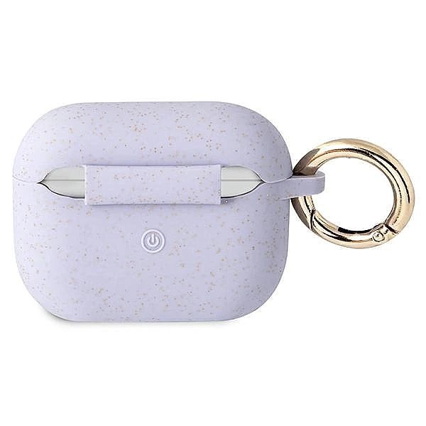 Etui Guess Silicone Glitter na AirPods Pro - purpurowe