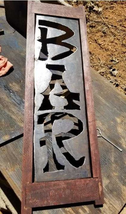 PEÇAS/LETRAS/AVISOS EM FERRO Corte chapa em laser