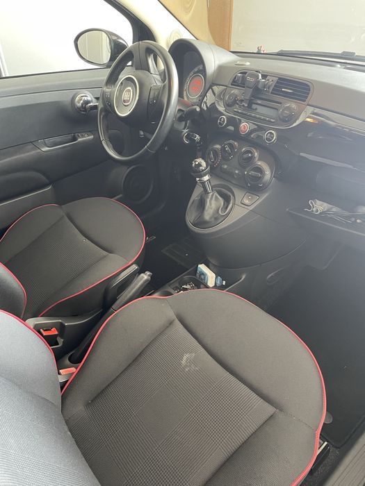 Fiat 500 cabrio preto