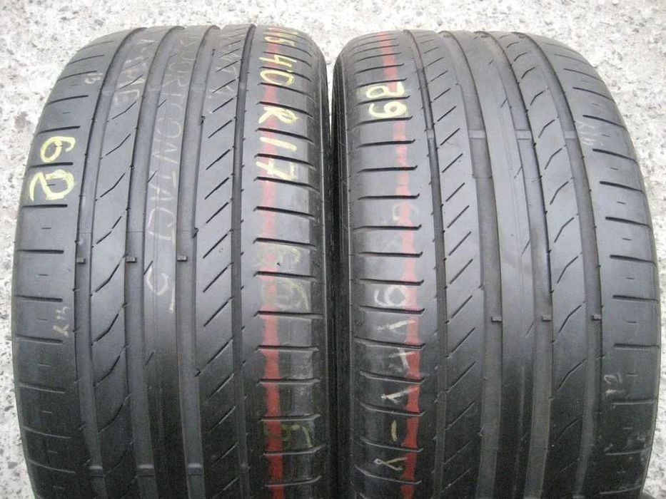 245/40R17 91Y Continental SportContact5 літо 2штуки шини б/у