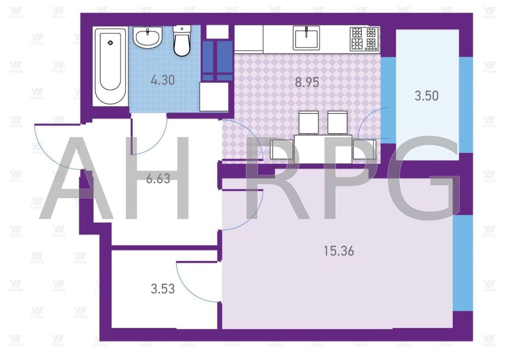 Продам 1к квартиру 42.5м2, ЖК Урбан парк, Urban Park