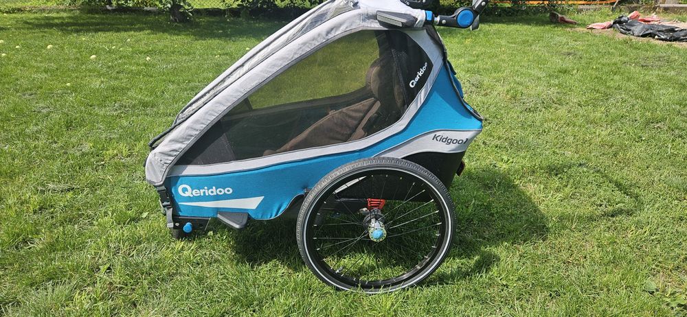 Qeridoo Kidgoo 1 przyczepka rowerowa + oś thru-axle 12m