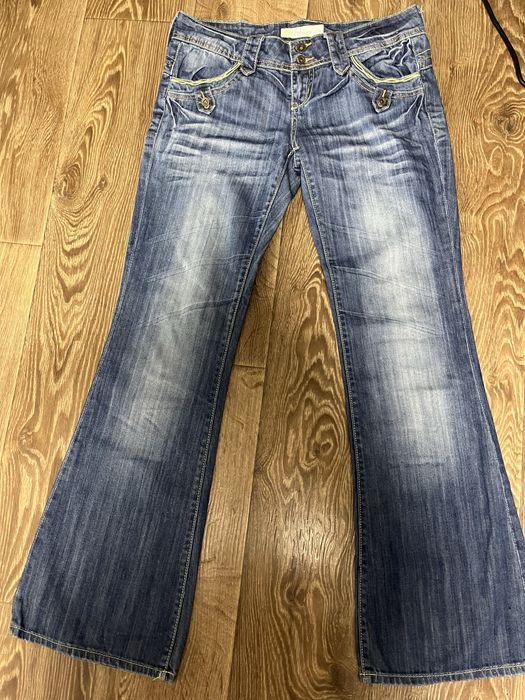 винтажные клеш джинсы