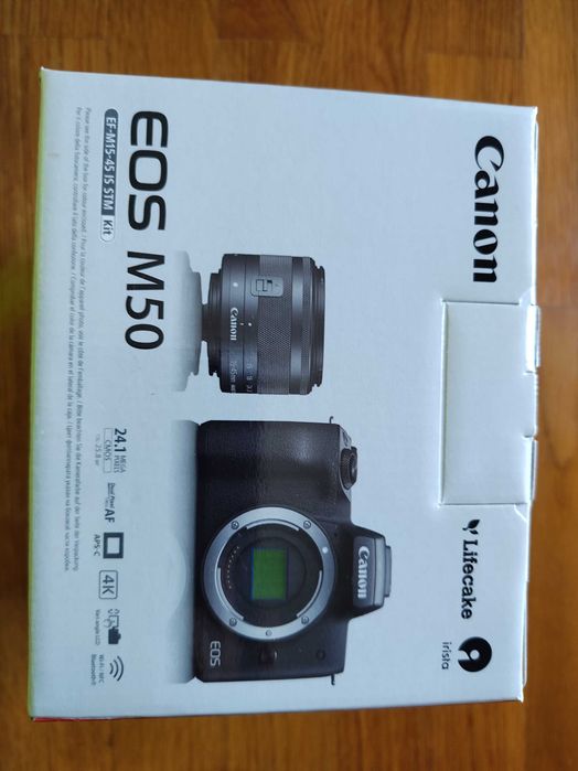 Canon EOS M50 + EF-M 15-45mm + 64GB + Bolsa + Caixa | Como Nova