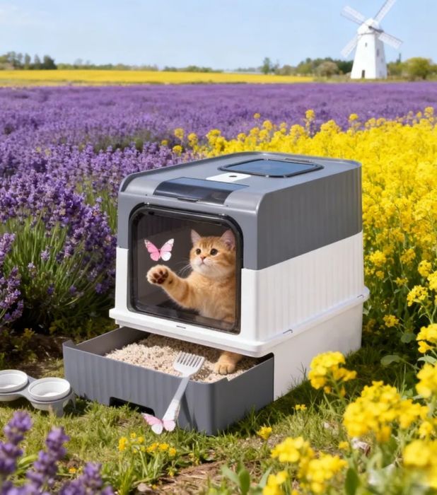 Туалет для котів закритого типу новий.