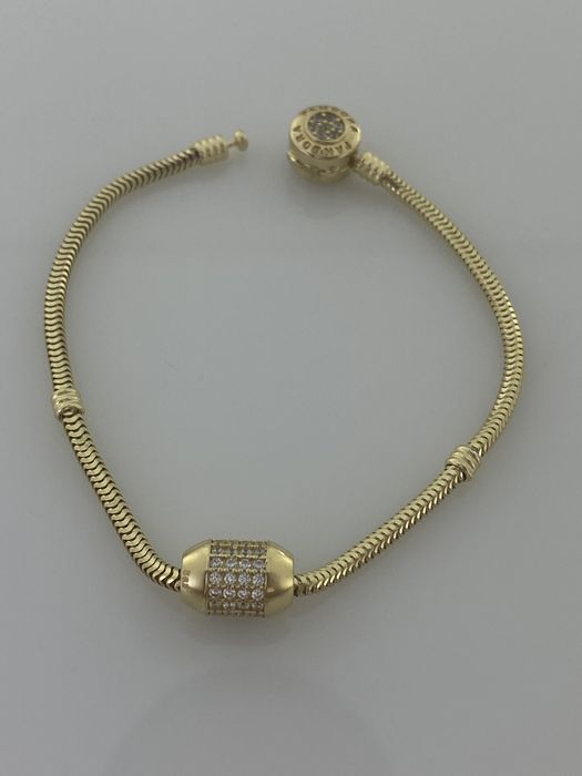 Złoty element charms na bransoletkę Pandora, Próba 585. Nowy (4136)