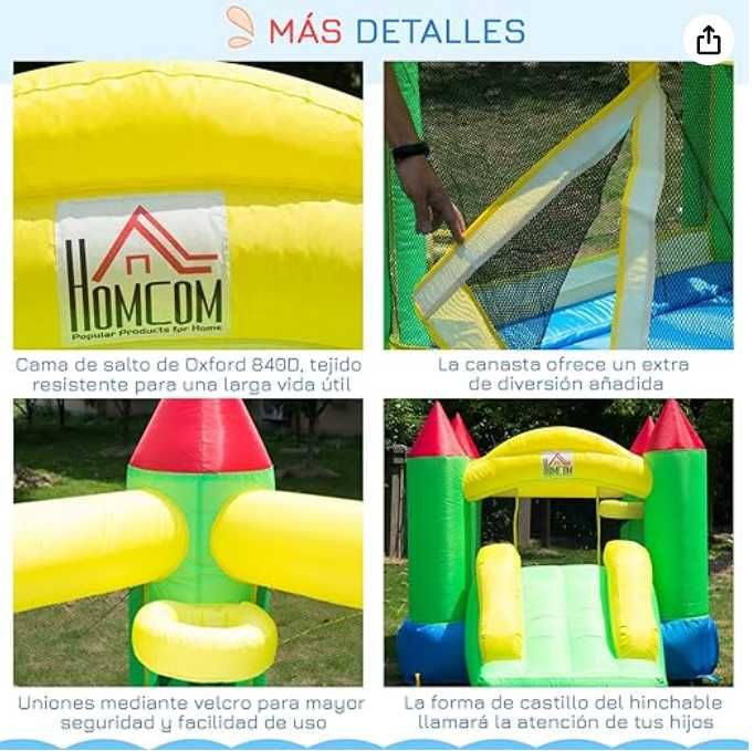 Insuflável Pula pula para crianças dos 3-10anos máximo de 100Kg