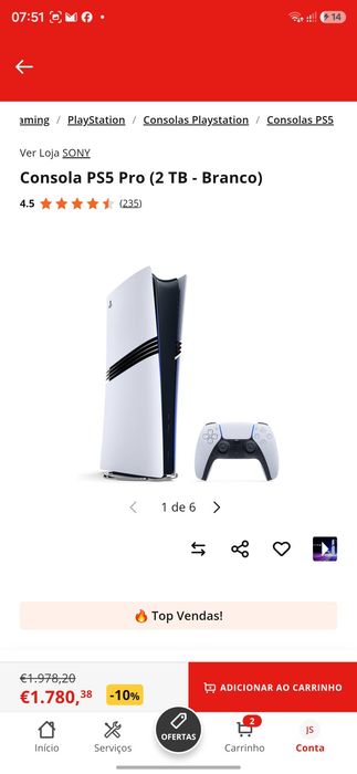 PS5 PRO com 6 anos de garantia