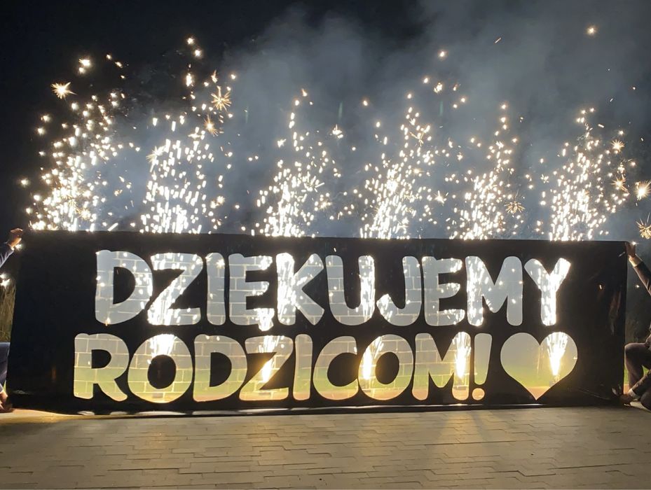 KSIĘŻYC | Napis | Barmix | Ciężki dym | Kolorowy dym | Iskry na wesele