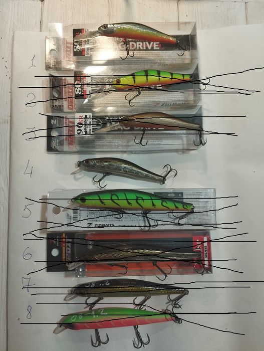 Воблери нові  та б/у , блешні.