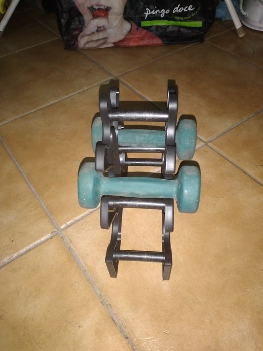 Suporte de alteres pesos com 6 divisões