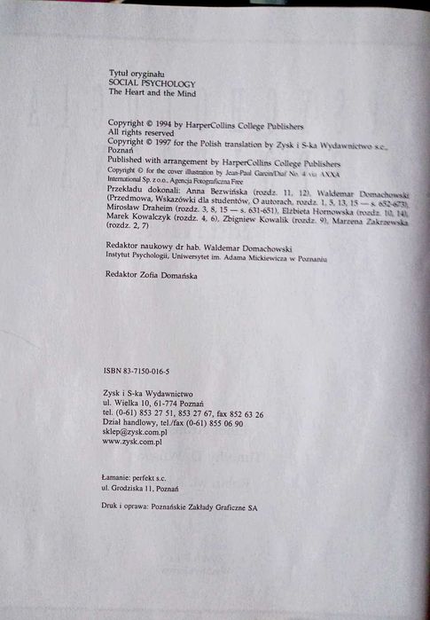 Psychologia Społeczna, serce i umysł - Aronson, Wilson, Akert