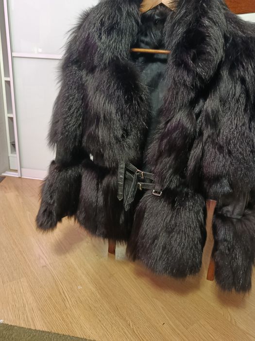 Крутая молодежная полушубок настоящий мех