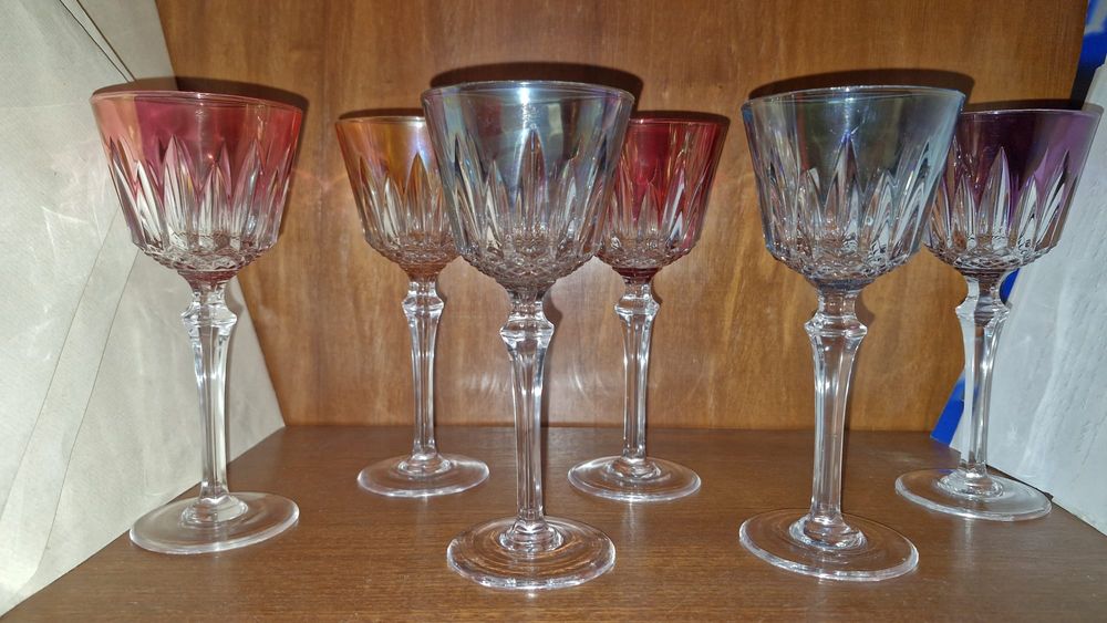 copos cristal da Bohémia Coloridos