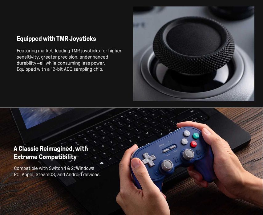 Геймпад 8BitDo Pro 3 для Windows/Android/Switch 1/2 TMR джойстик