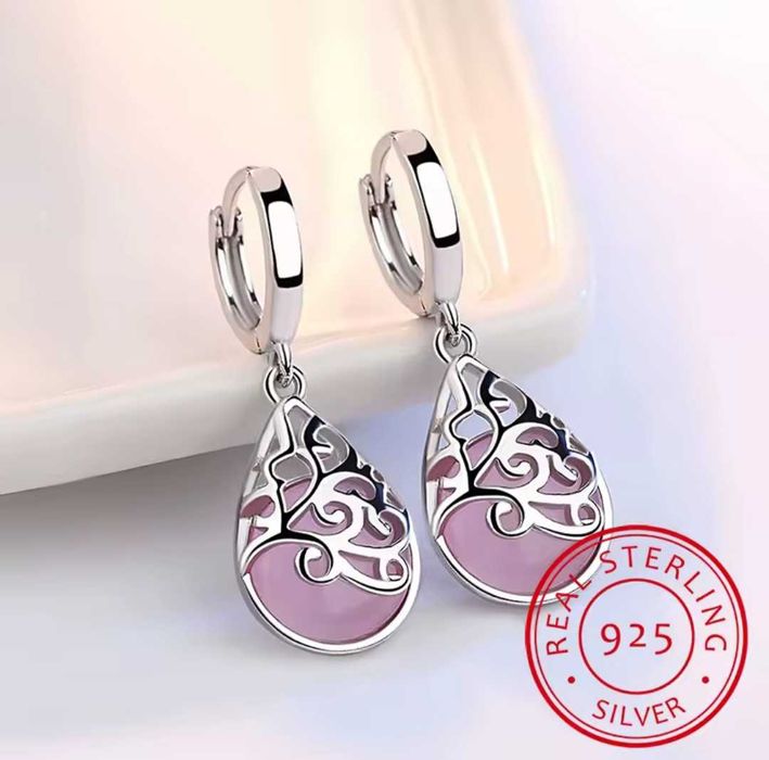 Kolczyki srebrne z opalem