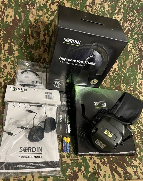 Військові навушники Sordin® + наліпки MultiCam® + кріплення на шолом‼️