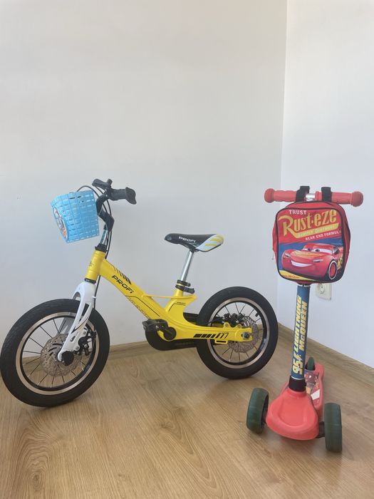 Велосипед дисковий profi hunter 14  самокат в подарунок