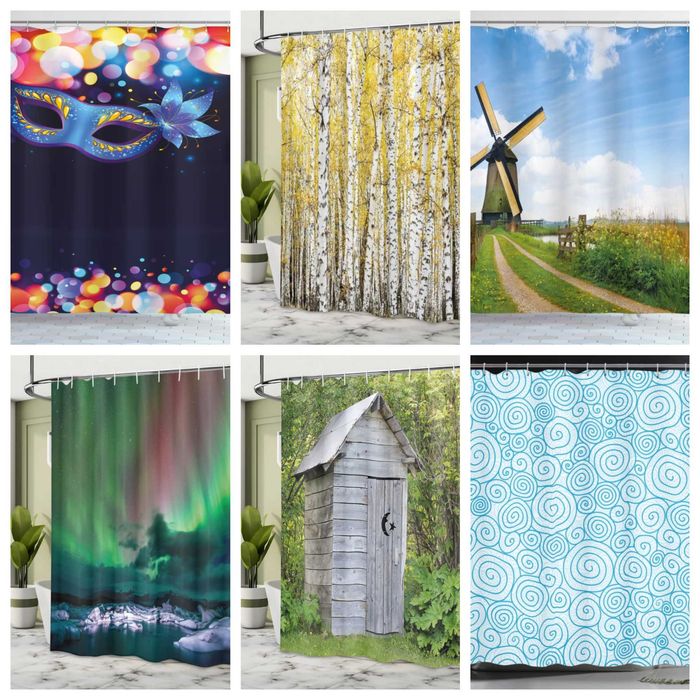 Шторка для ванны/душа, занавеска тканевая 12 крючков размеры от 320грн