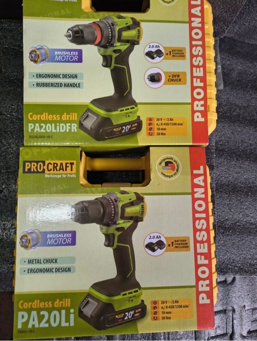 Акція! Безщітковий шуруповерт Procraft Pa18Pro DFR