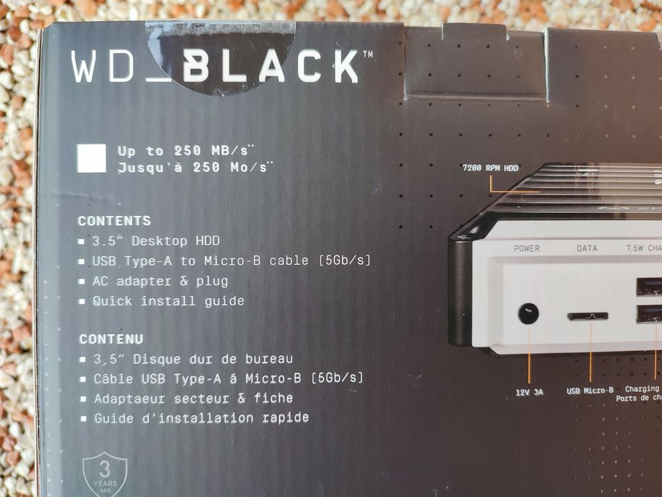 Dysk WD Black D10 12TB, USB 3.0 for XBOX. Nowy.