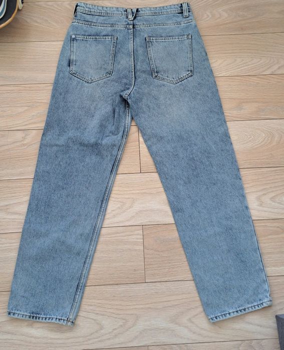Niebieskie baggy jeansy Cropp