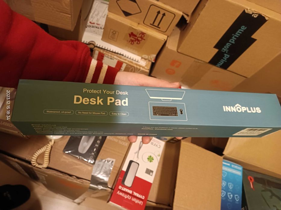 Zestaw podkładek na biurko INNÔPLUS 80x40 + 20x28 Skóra PU zielona