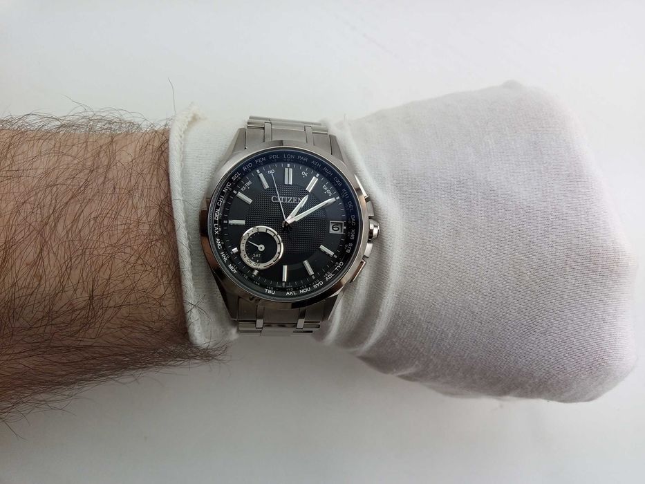 Часы Citizen GPS Attesa CC3010-51E Eco-Drive вечник, титан, сапфир, синхронизация со спутником