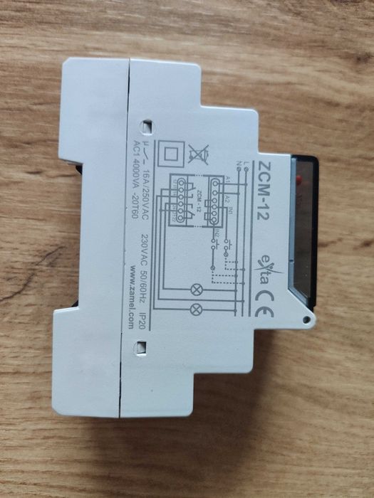 Programator przekaźnik czasowy programowalny Zamel ZCM-12 SPRAWNY